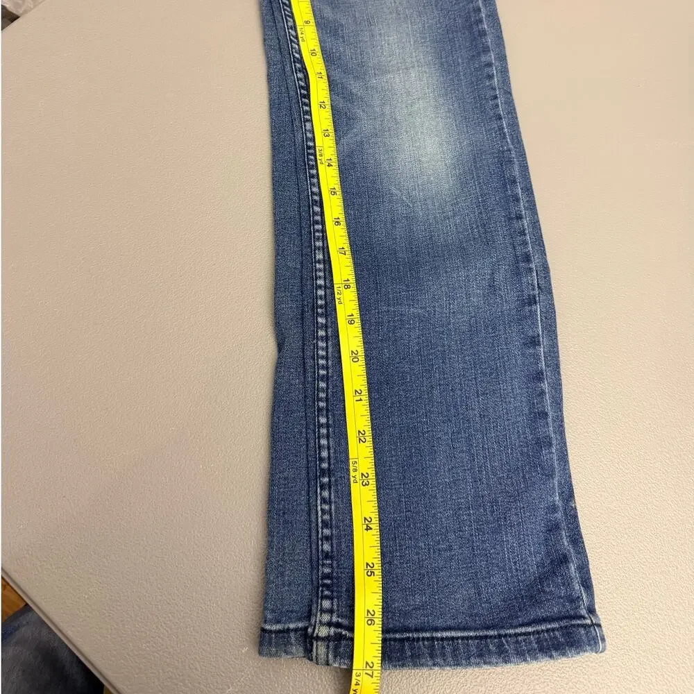 Buffalo David Bitton Jeans Women 12 Mid Rise Straight Medium Wash Stretch Denim
